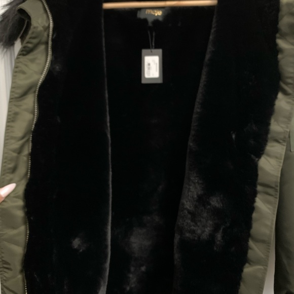 Brand new Maje fur parka - Picture 3 of 5